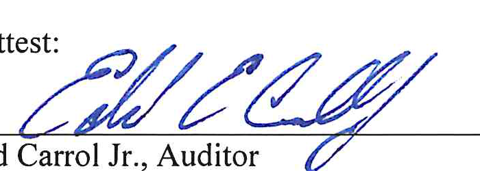 Signature of Ed Carrol Jr.