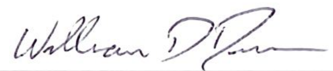 Signature of Mayor William Duncan