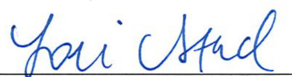 Signature of Lori Stacel, Clerk of Council