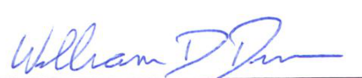 Signature of Mayor William D. Duncan