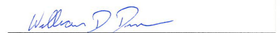 Signature of Mayor William D. Duncan