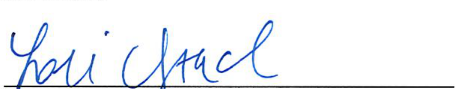 Signature of Clerk of Council