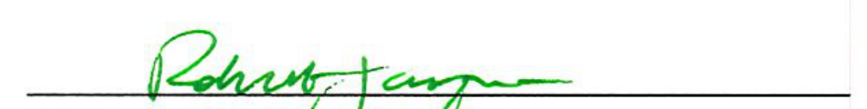 Signature of City Attorney Robert F. Jacques