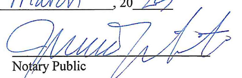 Signature of Notary Public