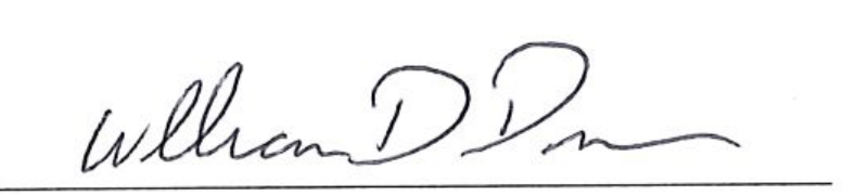 Signature of Mayor William D. Duncan