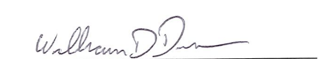 Signature of Mayor William D. Duncan