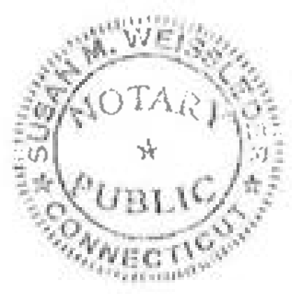 Notary Seal of Susan M. Weissleder, Connecticut