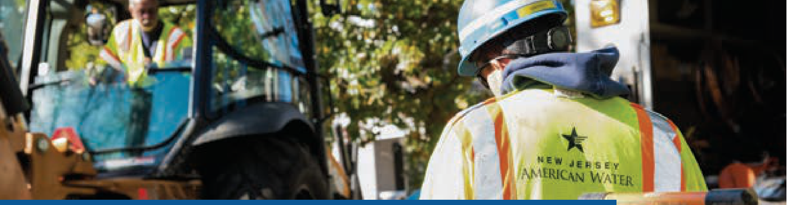 Utility workers at work site