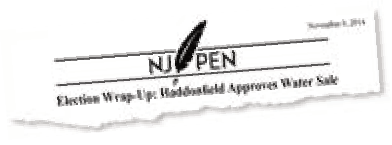 Newspaper clipping: NJ PEN - Election Wrap-Up: Haddonfield Approves Water Sale