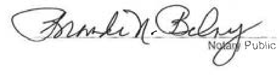 Signature of Brandi N. Belvey, Notary Public