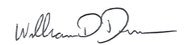 Signature of Mayor William D. Duncan