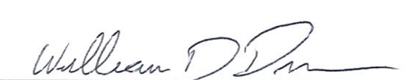 Signature of William D. Duncan, Mayor
