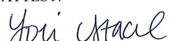 Signature of Clerk of Council Lori Stacel