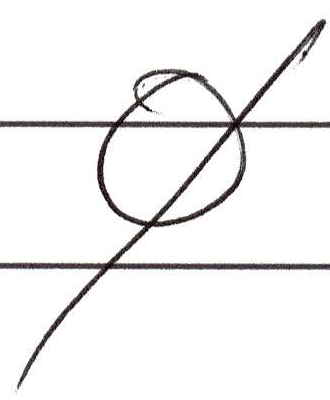 Handwritten null symbol
