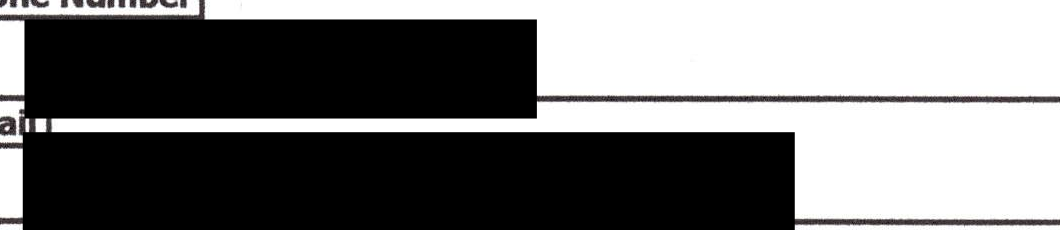 Redacted Phone and Email
