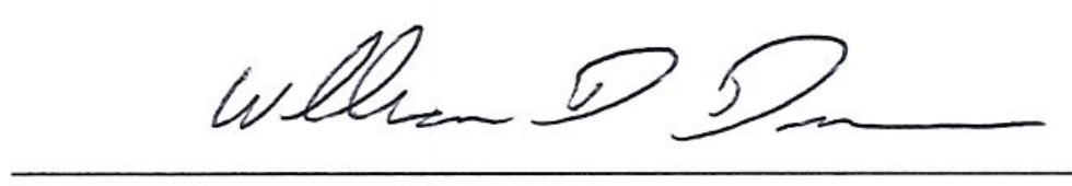 Signature of Mayor William D. Duncan