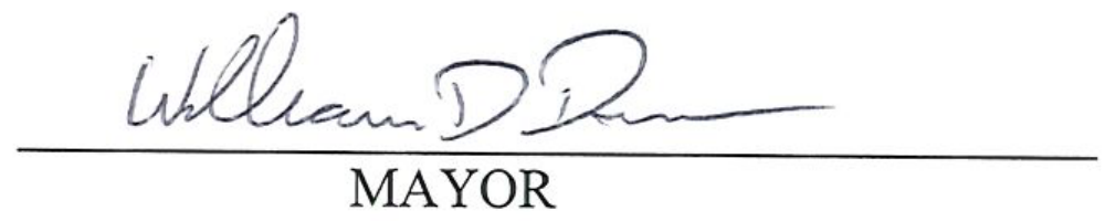 Signature of Mayor William D. Duncan