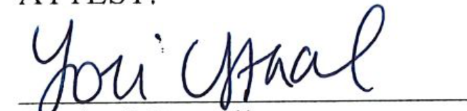 Signature of Clerk of Council