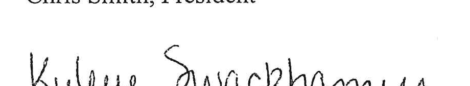 Signature of Kylene Swackhamer