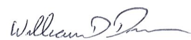 Signature of President William D. Duncan