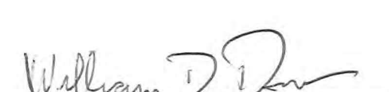 Signature of Mayor William D. Duncan