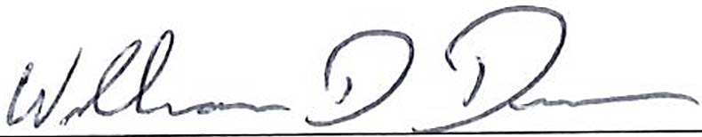 Signature of Mayor William D. Duncan