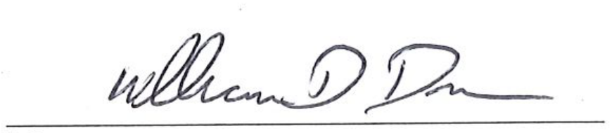Signature of Mayor William D. Duncan