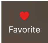 Favorite button with heart icon