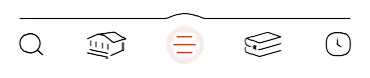 Libby navigation icons bar
