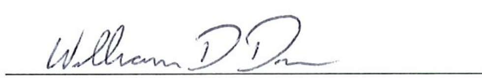 Signature of Mayor William D. Duncan