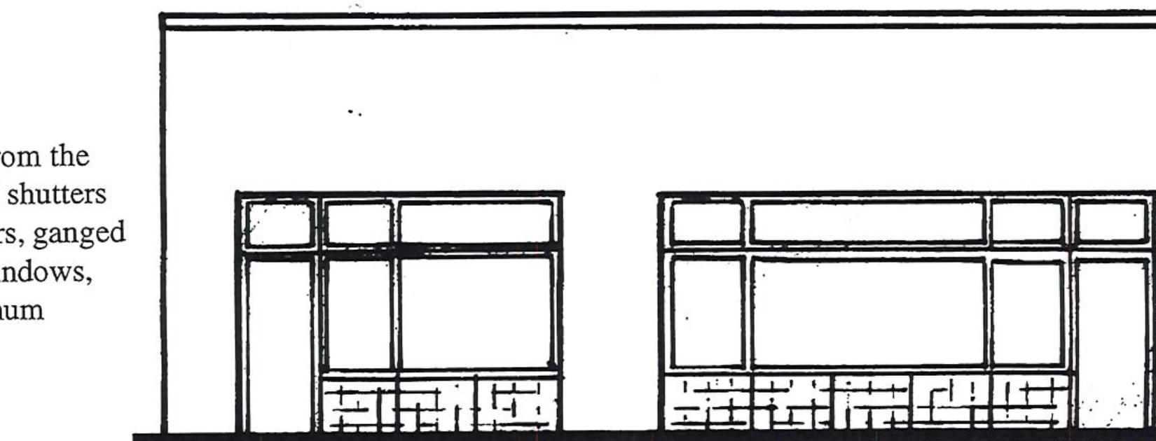 Enframed window-wall storefronts illustration