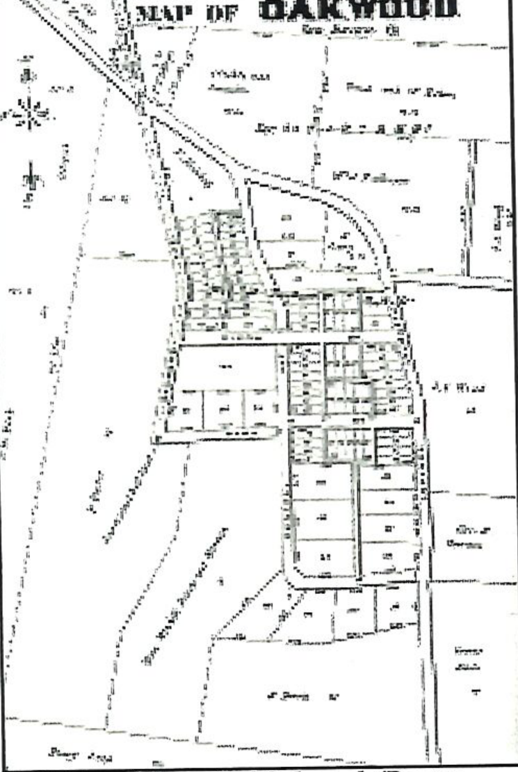 1875 Map of town of Oakwood