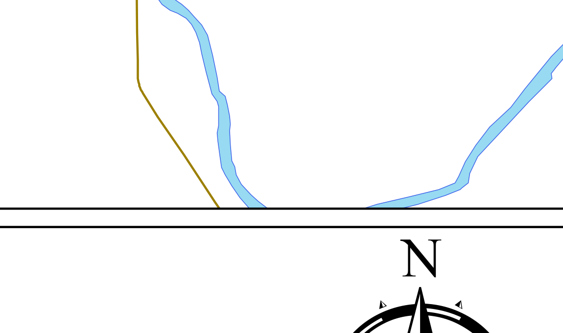 Compass rose pointing North