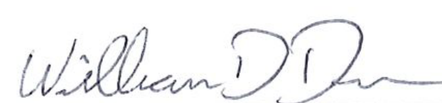 Signature of William D. Duncan, Mayor