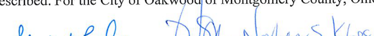 Signature of City Manager