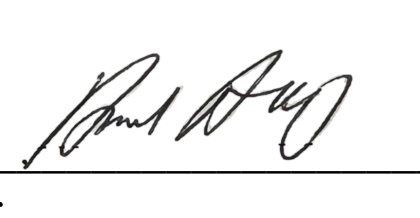 Signature of Chair