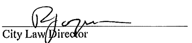 Signature above City Law Director