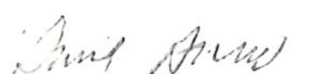 Signature of David Denka