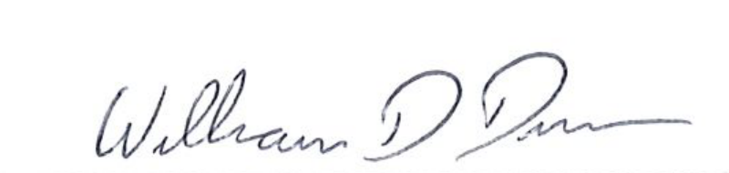 Signature of Mayor William D. Duncan