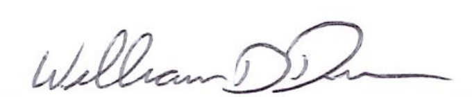 Signature of Mayor William Duncan