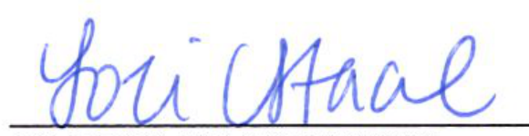 Signature of Lori Stael, Clerk of Council