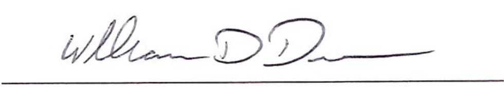 Signature of Mayor William D. Duncan