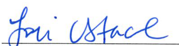 Signature of Clerk of Council Lori Stacel