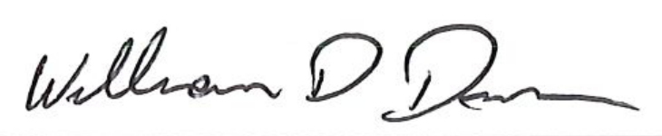 Signature of Mayor William D. Duncan