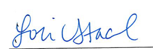 Signature of Clerk of Council Lori Stacel