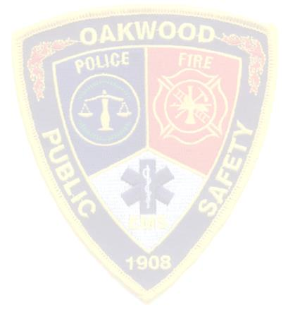 Oakwood Public Safety Department Badge (Police, Fire, EMS - 1908)