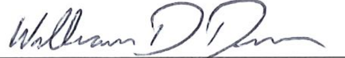 Signature of Mayor William Duncan