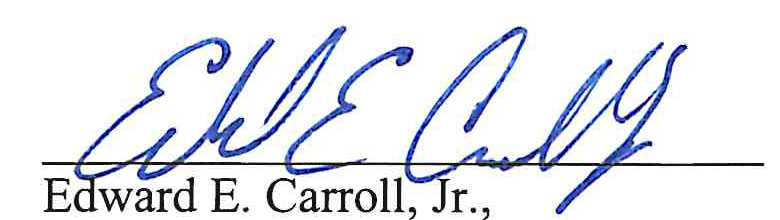 Handwritten signature of Edward E. Carroll, Jr.
