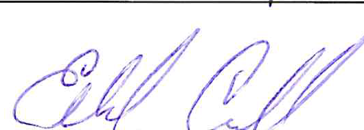 Signature of Ed Carroll