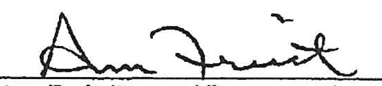 Signature of Ann Fruit
